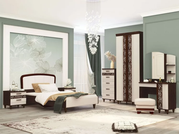 Туалетный столик Катрин 92.30 Дуб венге Белый песок Браун вуд_6