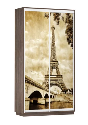 Шкаф-купе двухдверный Экспресс Дуо 1200х2200h Париж/Венге_0