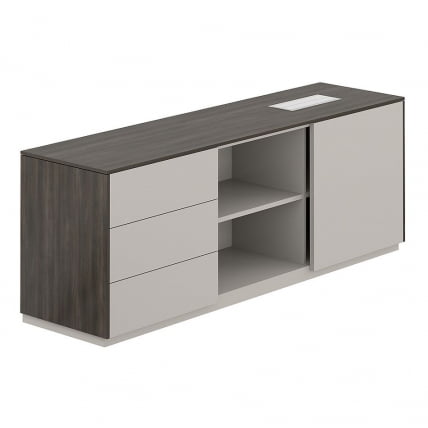 Тумба опорная 1700 левая Atlas NZ-0211.BT.GS.L Бренсон Трюфель Серый камень_0