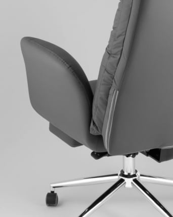 Кресло руководителя ТопЧаирс Солид НC с оттоманкой серый / TopChairs Solid NC_7