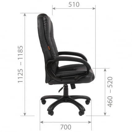 Кресло офисное CHAIRMAN 600 экокожа Серый_4