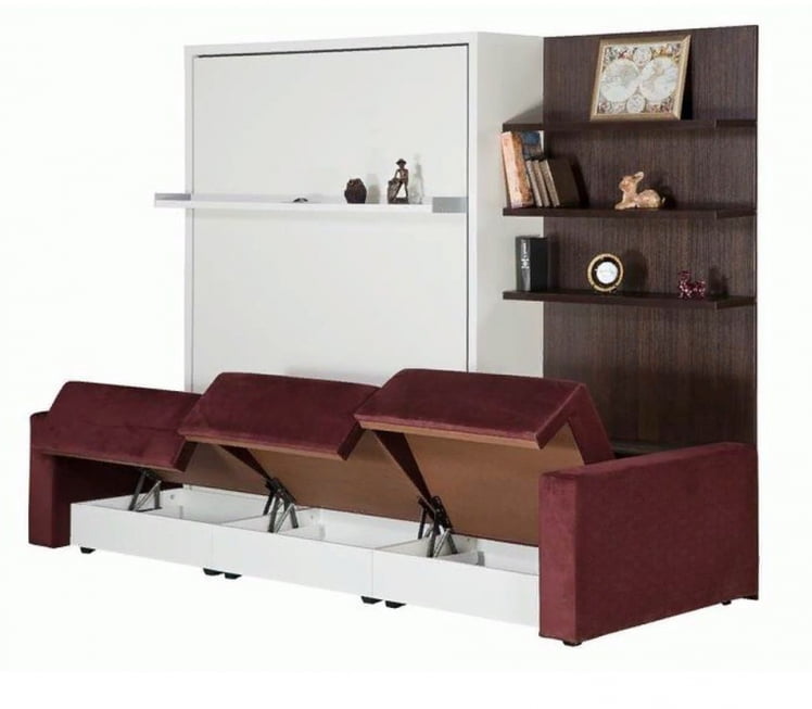 Мебель-трансформер Смарт 1 3-в-1 1600 правый Белая шагрень_1