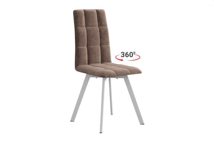 Стул Турин 2 Т2П (мокко (велюр)/белый)_0