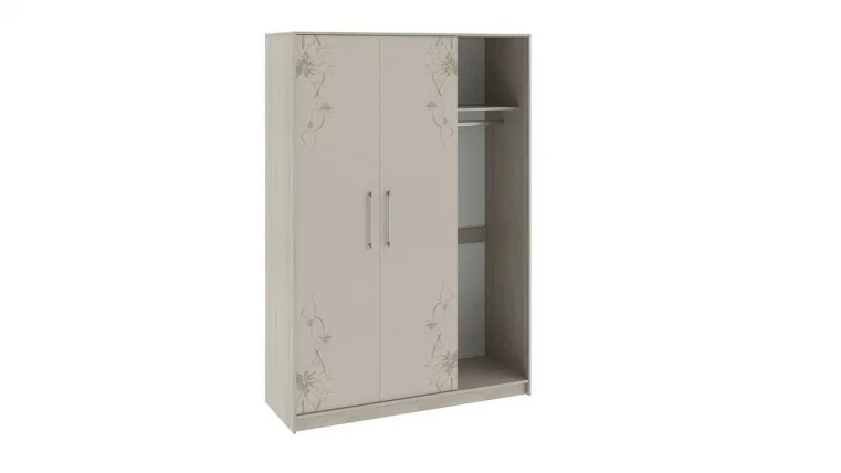 Шкаф Бостон Ясень шимо/Бежевый глянец_1