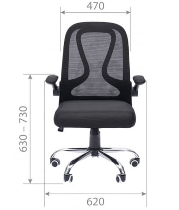 Офисное кресло CHAIRMAN CH650, ткань/сетка, черный_3