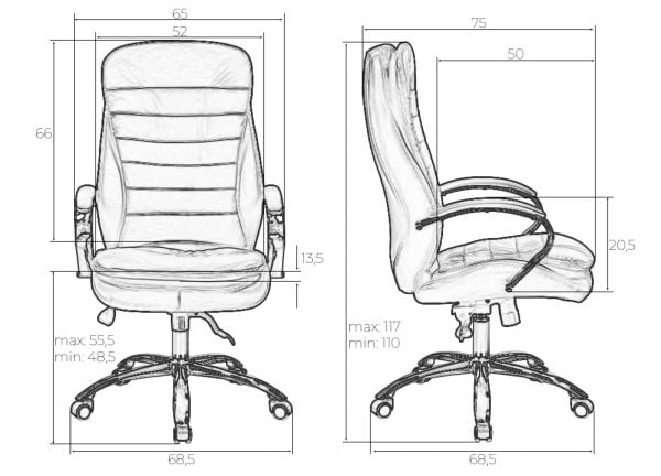 Офисное кресло для руководителей ДОБРИН ЛЙНДОН (белый) / DOBRIN LYNDON_11