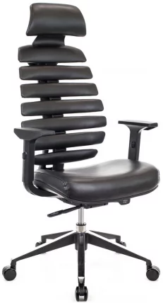 Эргономичное кресло Ergo Black экокожа Черный_0