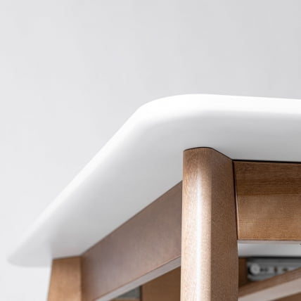 Стол обеденный Пегас Plus 120x75 Морилка Дуб золотой Эмаль белая_4