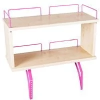 Полка задняя двухъярусная к столу Polka_zz 1/750 (Polka_zz 7/750) Яблоня Розовый_0