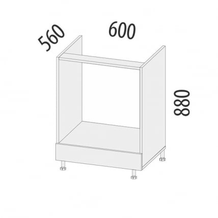 Напольный шкаф под встраиваемую технику с ящиком Бостон 104.57_3