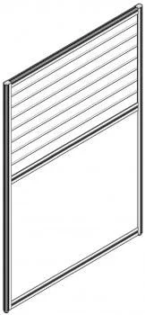 Перегородка со стеклом 1300 мм RAND RP130SG90 Серый_0