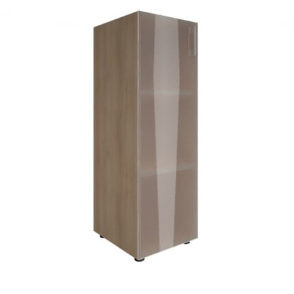 Шкаф книжный средний со стеклом без топа YALTA LT-SU 2.4L Снежная Платина_0