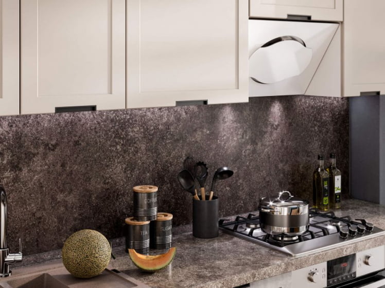 Кухонный гарнитур Джамис №1 Белый кашмир Белый камень_3