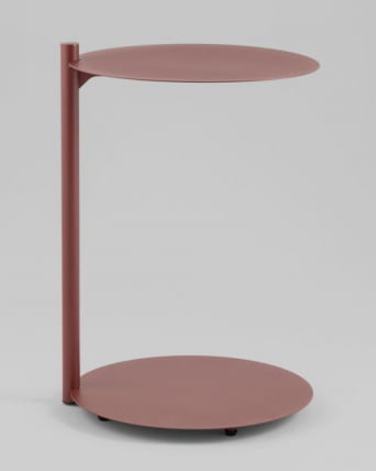 Журнальный столик Siara металл бордовый_6