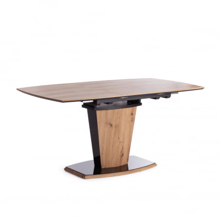 Стол FANCY МДФ HPL/стекло, 120-160х85х75 см, Дуб артисан/Черный_7