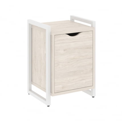 Тумба на регулируемых опорах с распашным фасадом LOFT VR.L-T2.O Металл белый Денвер светлый_0