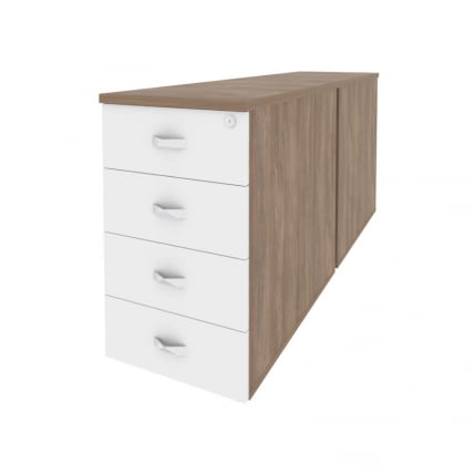 Тумба двойная приставная / опорная ONIX O.TPO-2.8 Дуб Аризона/Белый_0