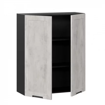 Шкаф кухонный 800 высокий Джамис ЛД 296.460.000.071 Черный Белый камень_1