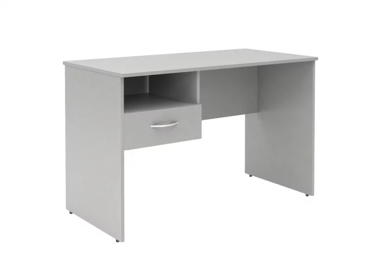 Стол письменный (S-1200) L с левой подвесной тумбой Серый_0