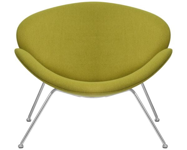 Кресло дизайнерское ДОБРИН ЕМИЛЙ (светло-зеленая ткань АФ3, хромированная сталь) 2 шт / DOBRIN EMILY AF3,_7