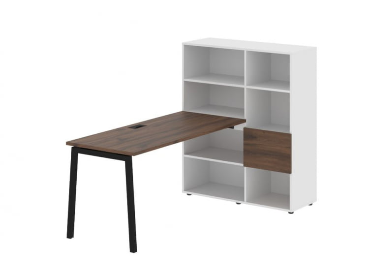 Рабочая станция EDIS ELRST 1115 Дуб Денвер темный Черный Белый_0