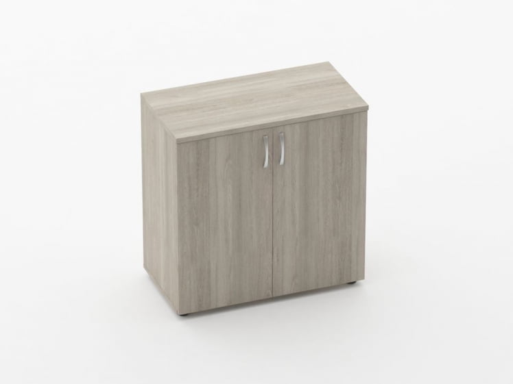 Шкаф низкий закрытый Glassy 6.08.131 Дуб сантана светлый_0