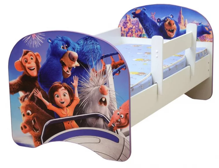 Кровать детская с фотопечатью без ящика 800*1900 Парк чудес_0