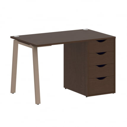 Стол письменный HOME OFFICE VR.SP-3-118.4.A Венге Цаво/Мокко металл_0