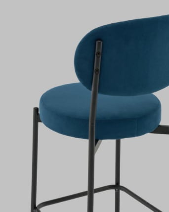 Стул Полубарный Бриф DD ПБ велюр синий_6
