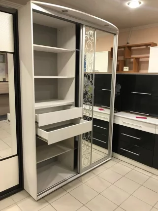 Панель подсветки на две двери к шкафам Акцент-Купе (1960) Ясень Шимо Светлый_0