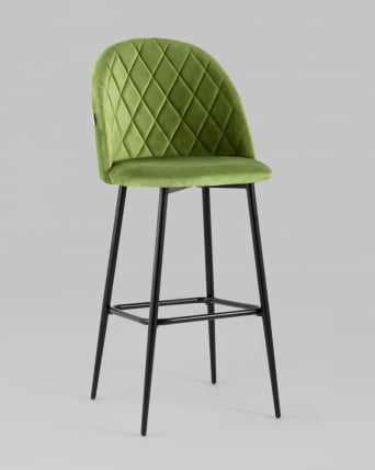 Стул барный Марсель Б велюр Травяной_1