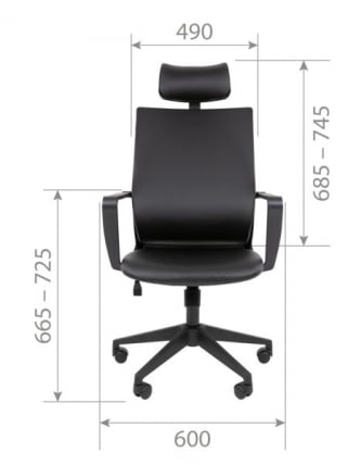 Кресло руководителя Chairman 545 экокожа Черный_19