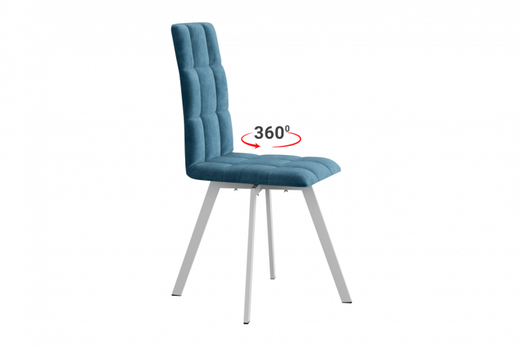 Стул Турин 2 Т2П (индиго (велюр)/белый)_1