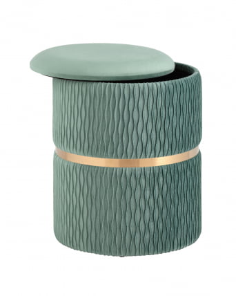 Пуф Джесси с ящиком велюр Бирюзовый_1