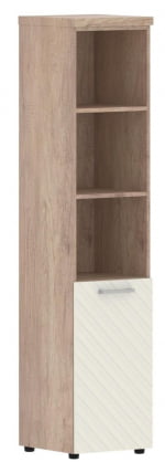 Шкаф колонка с глухой малой дверью и топом (правый) Torr LUX TLHC 42.5 R Дуб Каньон Латте_0