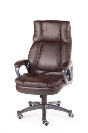 Кресло офисное Мэдисон H-1182 Коричневая экокожа_0