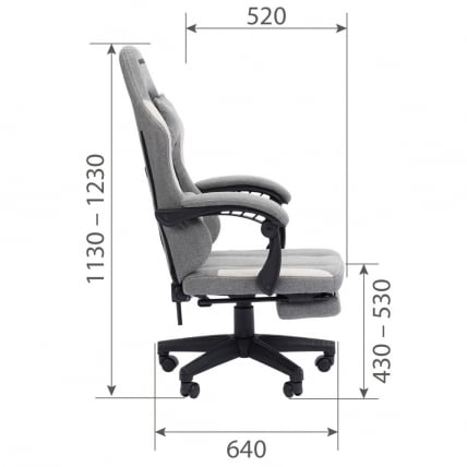 Кресло для геймеров CHAIRMAN GAME CH26 Серый-бежевый_5