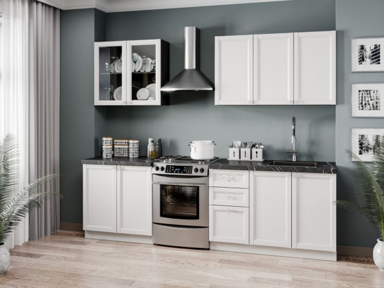 Тумба кухонная 400 Джулия ЛД 284.020.000.045 Черный Белый_2