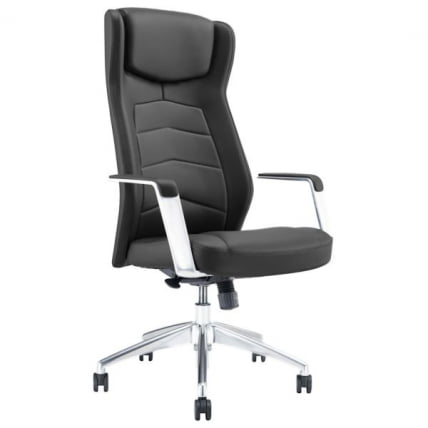 Кресло руководителя BRABIX PREMIUM Viking EX-759, синхромеханизм, алюминий, натуральная кожа, черное_0