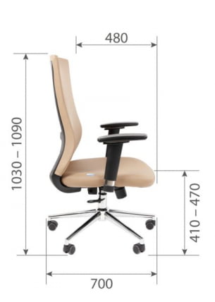Офисное кресло CHAIRMAN 500 LUX БП экокожа Бежевый_11