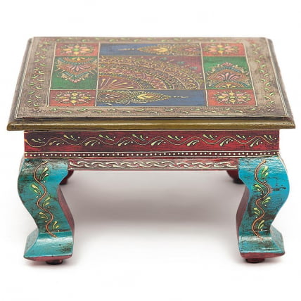 Столик Secret De Maison HAVELY ( mod. BJ-001) дерево манго, 30x30x17 cm, этническая роспись_2