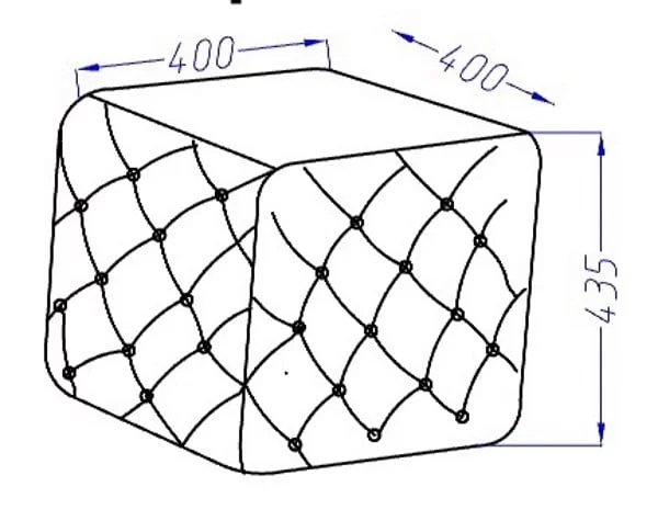 Пуф Лючия 202 квадратный Темно-коричневый_1