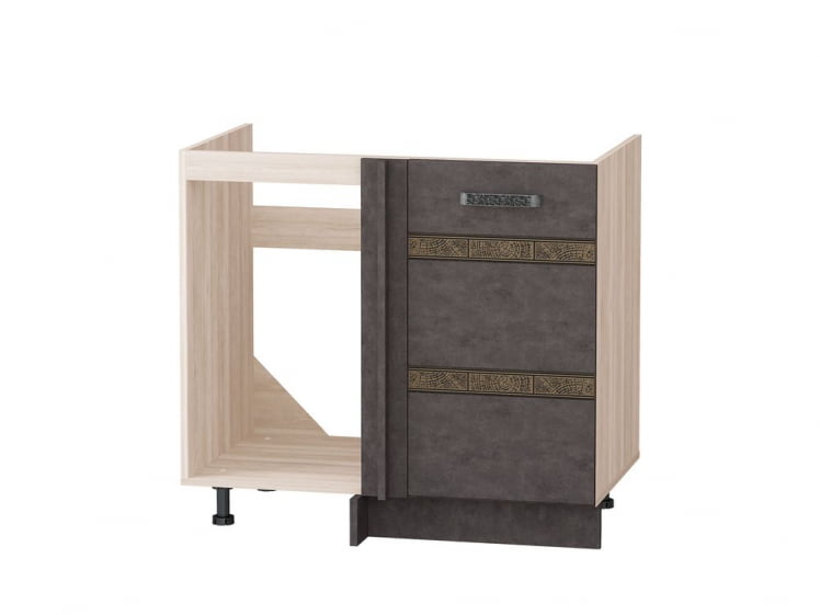 Стол под мойку угловой лев/прав Бруклин 101.52 Дуб Кронберг/Лагода/Антрацит_0