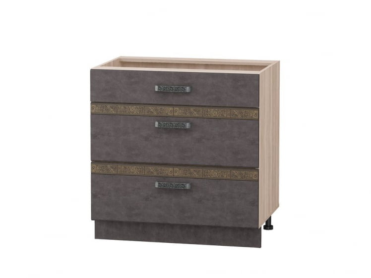 Стол с 3 ящиками (метабоксы) Бруклин 101.67 Дуб Кронберг/Лагода/Антрацит_0