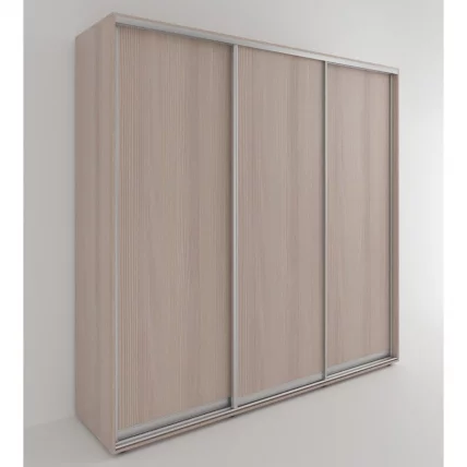 Шкаф-купе 3-х дверный Акцент-Сим Д 2400х600 Ясень шимо светлый_0