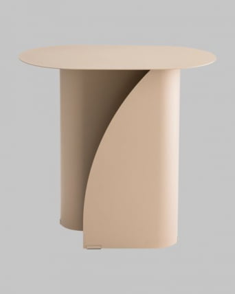 Журнальный столик Yvaine металл бежевый_3