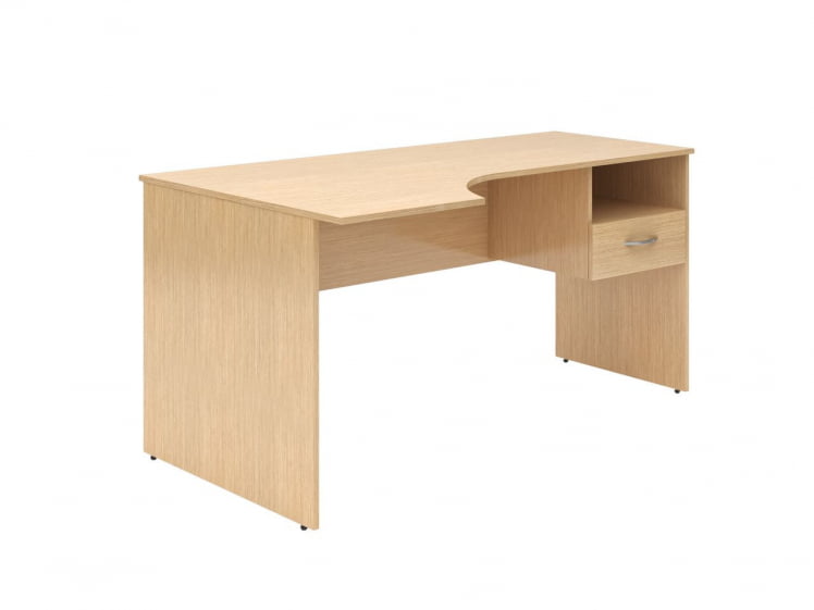 Стол письменный левый SET160-1 L c подвесной тумбой Легно Светлый_0