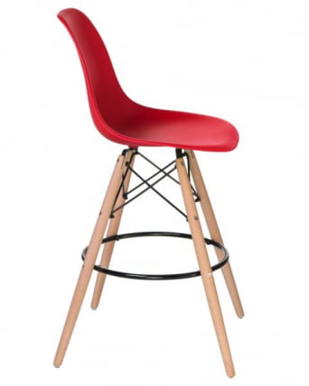 Стул барный ДОБРИН ДСВ БАР (ножки светлый бук, цвет сиденья красный (Р-02)) 2 шт / DOBRIN DSW BAR (R-02))_1