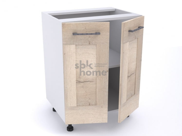 Стол С-60 (520) 2-х дверный, Дублин (600*520*820) Дуб галифакс белый, 21678 _1