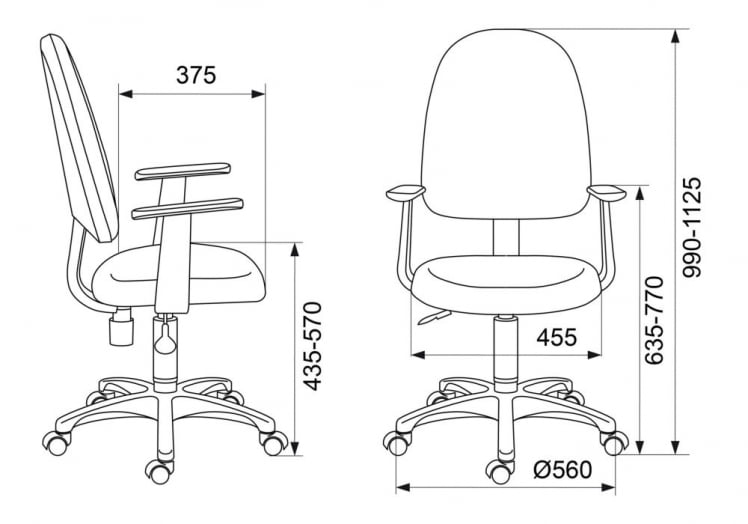 Кресло для оператора Бюрократ CH-1300/T-15-21 черный_4